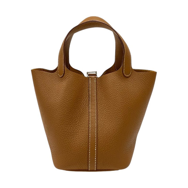 エルメス HERMES ピコタンロックPM K刻 ゴールド シルバー金具 トリヨンクレマンス レディース ハンドバッグ