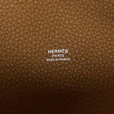 エルメス HERMES ピコタンロックMM U刻 ゴールド シルバー金具 トリヨンクレマンス レディース ハンドバッグ
