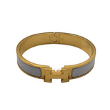 エルメス HERMES クリッククラックPM ホワイト/GD エナメル・メタル アクセサリー