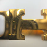 エルメス HERMES クリッククラックPM ホワイト/GD エナメル・メタル アクセサリー