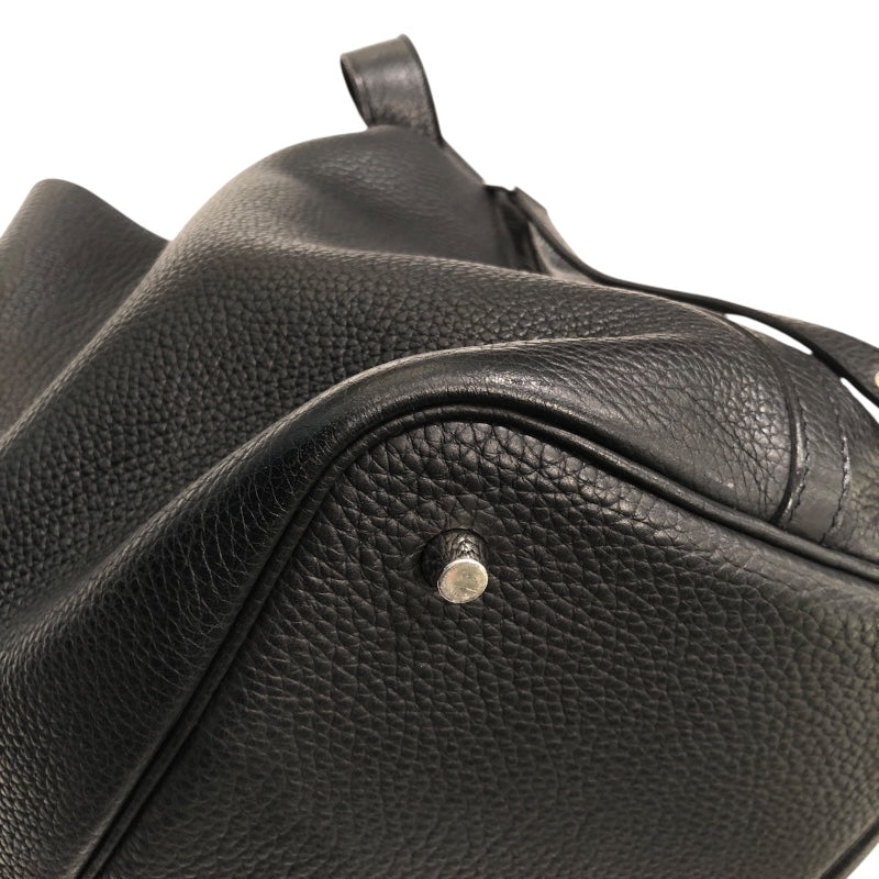 エルメス HERMES ピコタンロックMM Y刻 ブラック　シルバー金具 トリヨン ユニセックス ハンドバッグ