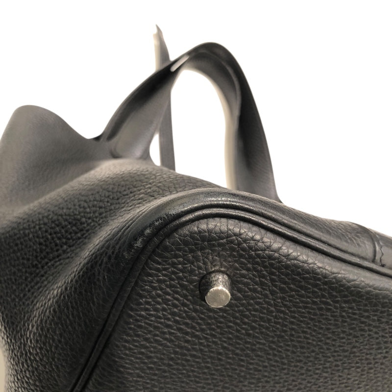 エルメス HERMES ピコタンロックMM Y刻 ブラック　シルバー金具 トリヨン ユニセックス ハンドバッグ