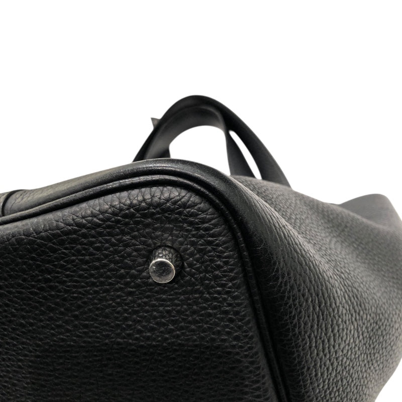 エルメス HERMES ピコタンロックMM Y刻 ブラック　シルバー金具 トリヨン ユニセックス ハンドバッグ