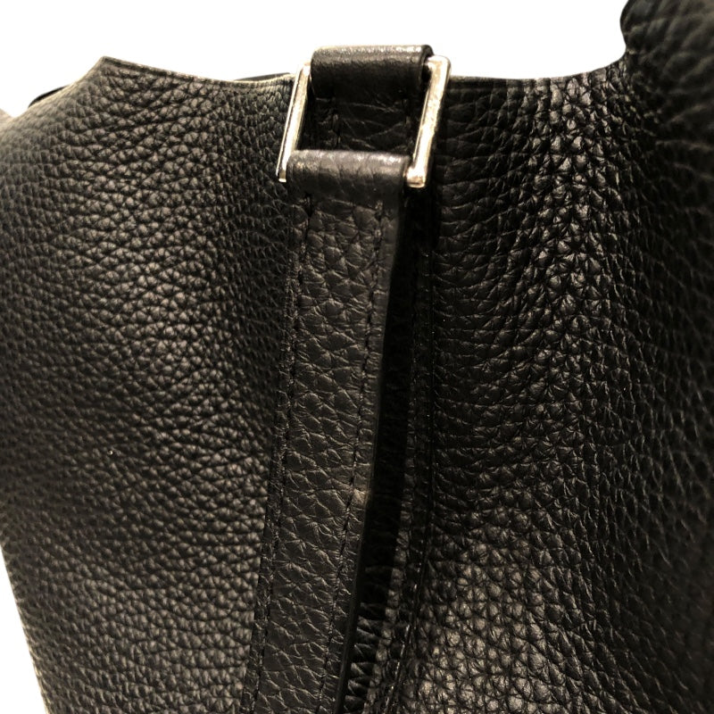 エルメス HERMES ピコタンロックMM Y刻 ブラック　シルバー金具 トリヨン ユニセックス ハンドバッグ
