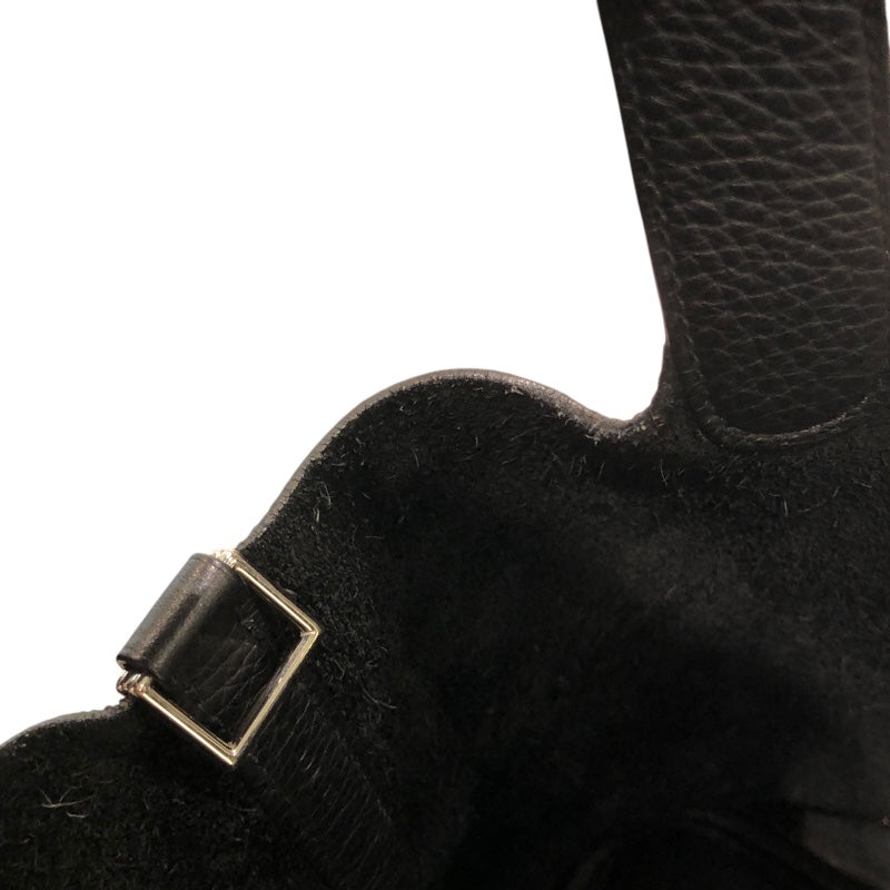 エルメス HERMES ピコタンロックMM Y刻 ブラック　シルバー金具 トリヨン ユニセックス ハンドバッグ