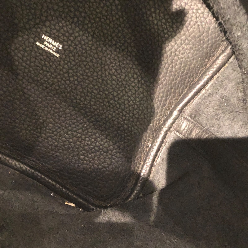 エルメス HERMES ピコタンロックMM Y刻 ブラック　シルバー金具 トリヨン ユニセックス ハンドバッグ