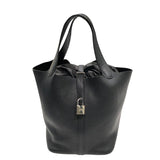 エルメス HERMES ピコタンロックMM Y刻 ブラック　シルバー金具 トリヨン ユニセックス ハンドバッグ