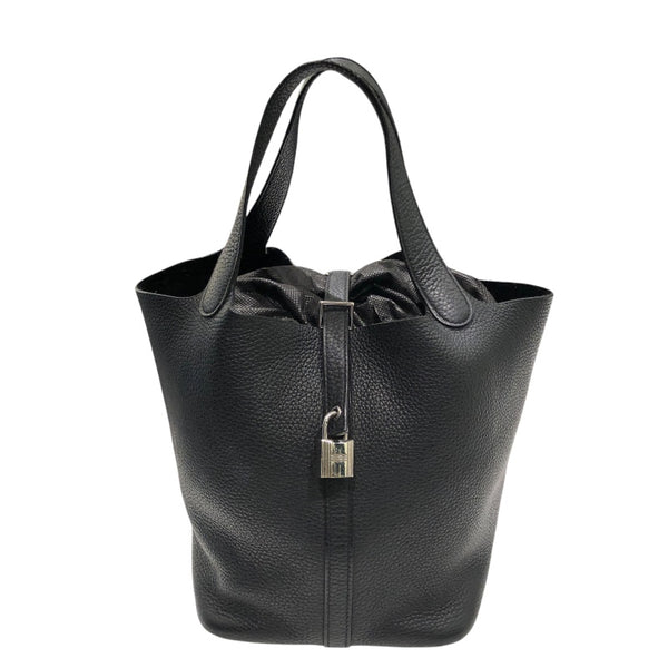 エルメス HERMES ピコタンロックMM Y刻 ブラック　シルバー金具 トリヨン ユニセックス ハンドバッグ