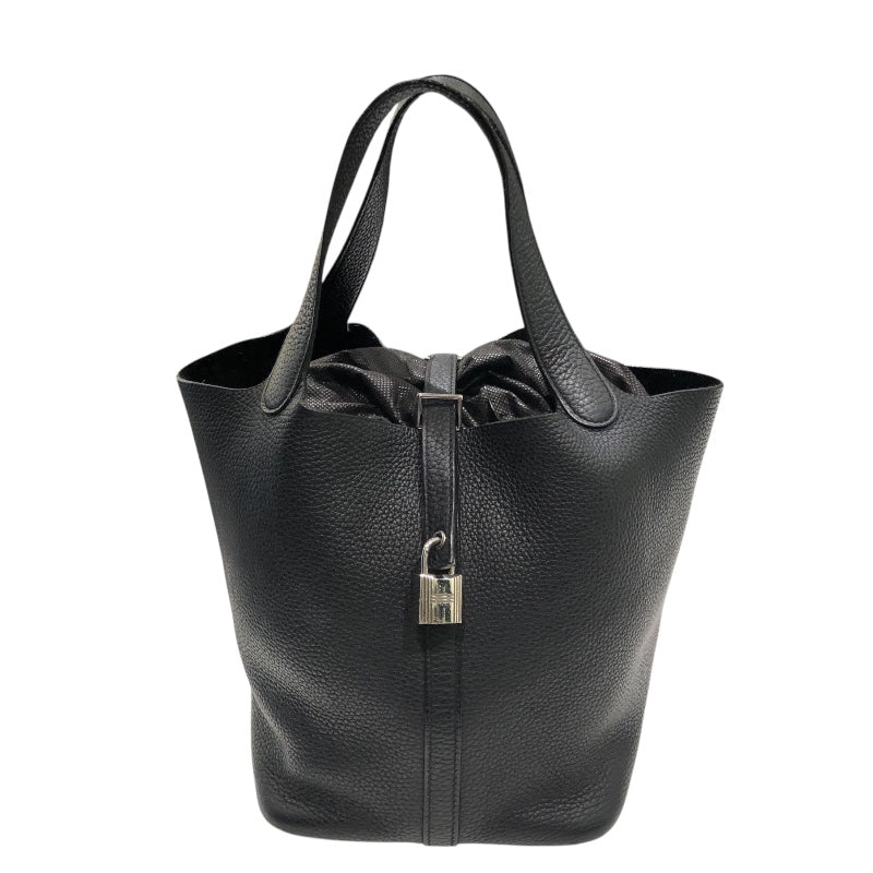 エルメス HERMES ピコタンロックMM Y刻 ブラック　シルバー金具 トリヨン ユニセックス ハンドバッグ