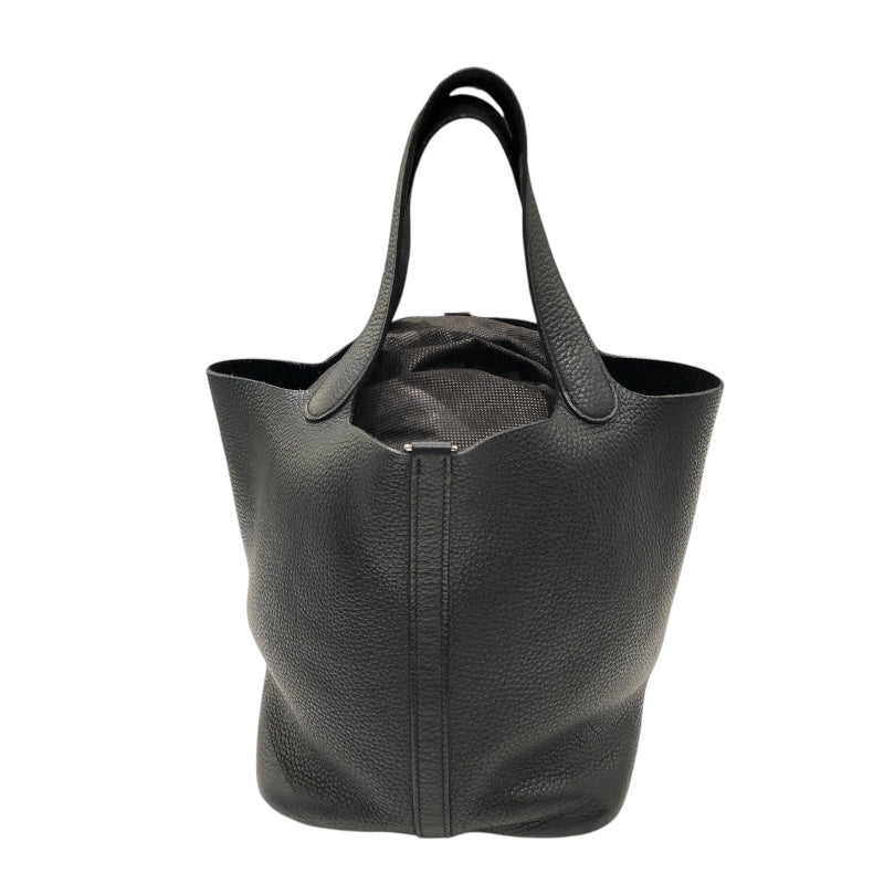 エルメス HERMES ピコタンロックMM Y刻 ブラック　シルバー金具 トリヨン ユニセックス ハンドバッグ