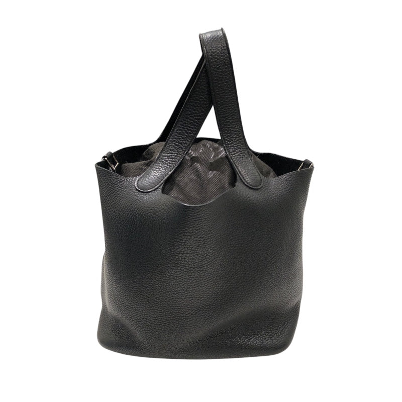 エルメス HERMES ピコタンロックMM Y刻 ブラック　シルバー金具 トリヨン ユニセックス ハンドバッグ