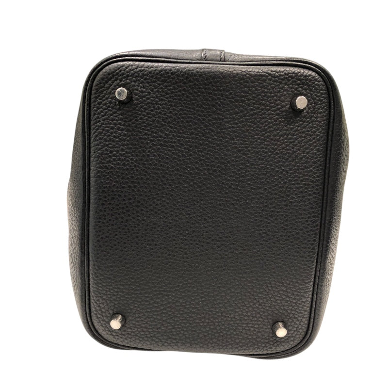 エルメス HERMES ピコタンロックMM Y刻 ブラック　シルバー金具 トリヨン ユニセックス ハンドバッグ