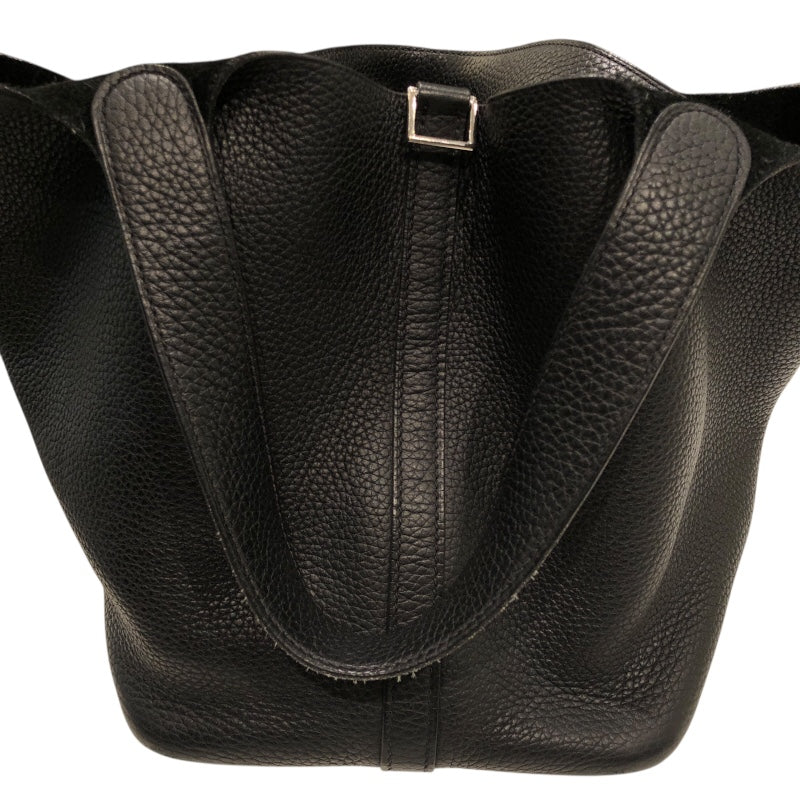 エルメス HERMES ピコタンロックMM Y刻 ブラック　シルバー金具 トリヨン ユニセックス ハンドバッグ