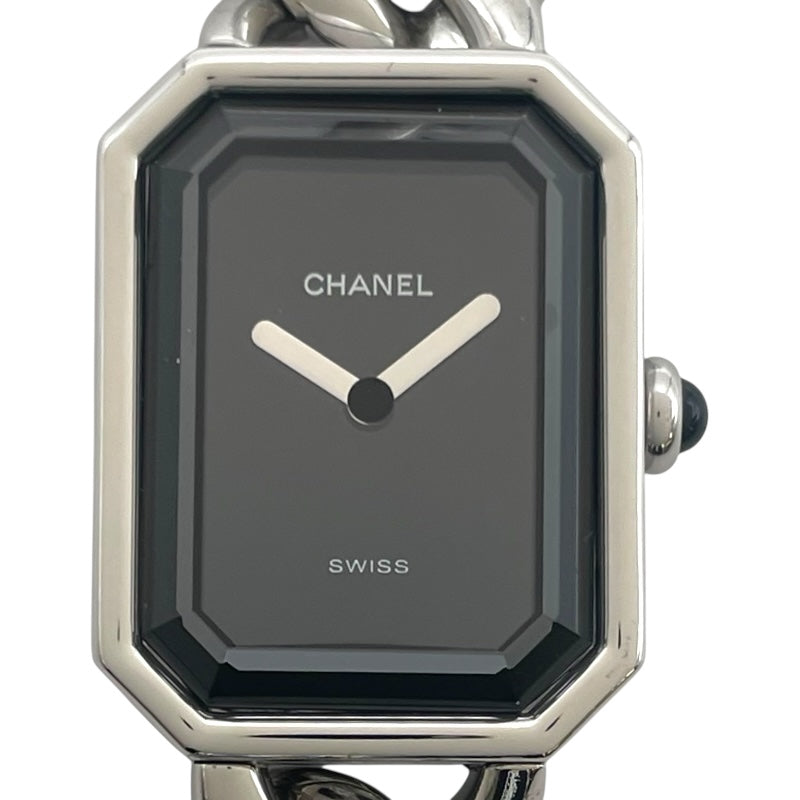 シャネル CHANEL プルミエール XL H0452 ブラック SS クオーツ レディース 腕時計