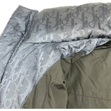 クリスチャン・ディオール Christian Dior オブリーク総柄ダウンジャケット 94C449A4462 ネイビー ナイロン メンズ ダウンジャケット