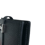 エルメス HERMES ベアンコンパクト W刻 ブラック エプソン ユニセックス 二つ折り財布