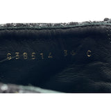 シャネル CHANEL ツイードショートブーツ G38514 ブラック ツイード レディース ブーツ