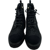 シャネル CHANEL ツイードショートブーツ G38514 ブラック ツイード レディース ブーツ