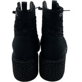 シャネル CHANEL ツイードショートブーツ G38514 ブラック ツイード レディース ブーツ