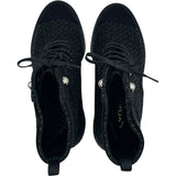 シャネル CHANEL ツイードショートブーツ G38514 ブラック ツイード レディース ブーツ