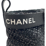 シャネル CHANEL ツイードショートブーツ G38514 ブラック ツイード レディース ブーツ