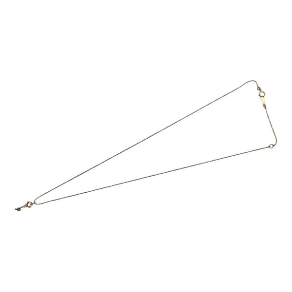 アガット agete K10PG キーモチーフ/ダイヤネックレス ピンクゴールド K10 ダイヤモンド　 ジュエリー