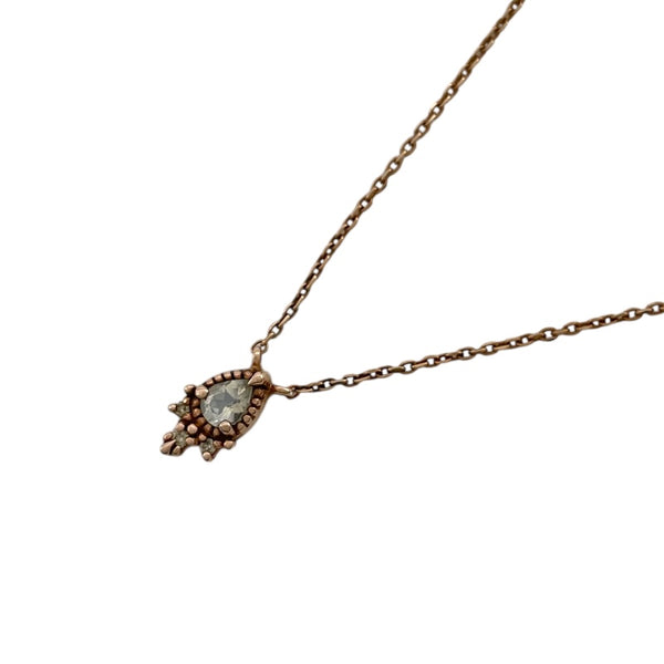 ヨンドシー 4℃ K10PG ムーンストーン7 ネックレス ピンクゴールド K10 ジュエリー