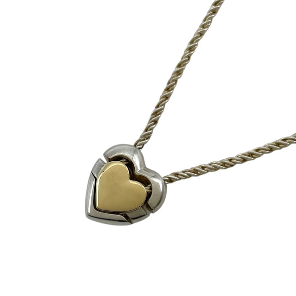 ティファニー TIFFANY＆CO パズルハートネックレス シルバーxゴールド Sv925・Au750 ジュエリー