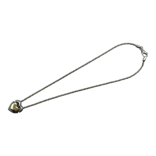 ティファニー TIFFANY＆CO パズルハートネックレス シルバーxゴールド Sv925・Au750 ジュエリー