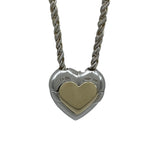 ティファニー TIFFANY＆CO パズルハートネックレス シルバーxゴールド Sv925・Au750 ジュエリー