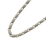 ブルガリ BVLGARI ライスチェーンロングネックレス ゴールドxステンレススチール K18SS ジュエリー