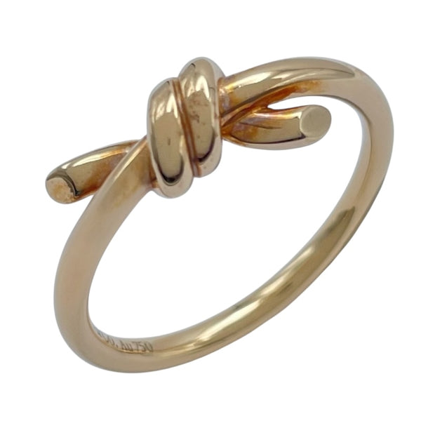 ティファニー TIFFANY＆CO ノットリング ピンクゴールド Au750 ジュエリー