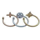 ルイ・ヴィトン LOUIS VUITTON バーグモノグラムイディールブロッサムリング ゴールドxピンクゴールドxホワイトゴールド Au750 ジュエリー