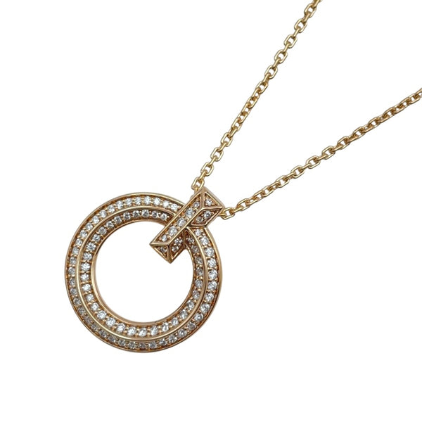 ティファニー TIFFANY＆CO Tワンサークルネックレス ピンクゴールド Au750 ジュエリー