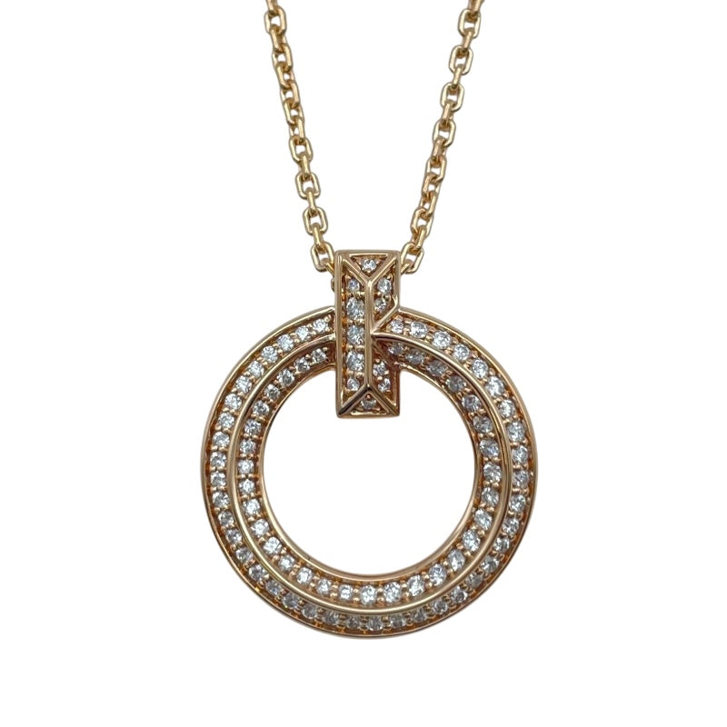 ティファニー TIFFANY＆CO Tワンサークルネックレス ピンクゴールド Au750 ジュエリー