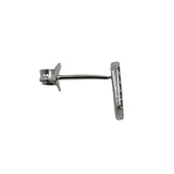 PATTARAPHAN パッタラパン シングルピアス Pave ID Studs ７ ピンク シルバー ロジウムメッキ/シルバー925/アメジスト アクセサリー