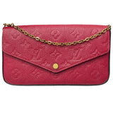 ルイ・ヴィトン LOUIS VUITTON ポシェット・フェリシー M63700 レッド モノグラム・アンプラント レディース ショルダーバッグ