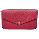 ルイ・ヴィトン LOUIS VUITTON ポシェット・フェリシー M63700 レッド モノグラム・アンプラント レディース ショルダーバッグ