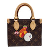 ルイ・ヴィトン LOUIS VUITTON オンザゴーBB　村上隆コラボ M13668 ブラウン PVC　レザー レディース ハンドバッグ
