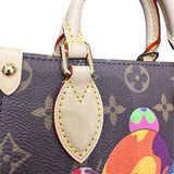 ルイ・ヴィトン LOUIS VUITTON オンザゴーBB　村上隆コラボ M13668 ブラウン PVC　レザー レディース ハンドバッグ