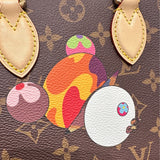 ルイ・ヴィトン LOUIS VUITTON オンザゴーBB　村上隆コラボ M13668 ブラウン PVC　レザー レディース ハンドバッグ