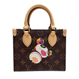 ルイ・ヴィトン LOUIS VUITTON オンザゴーBB　村上隆コラボ M13668 ブラウン PVC　レザー レディース ハンドバッグ