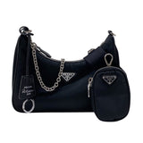 プラダ PRADA Re-Edition 2005 バッグ 1BH204 ブラック シルバー金具 ナイロン レディース ショルダーバッグ