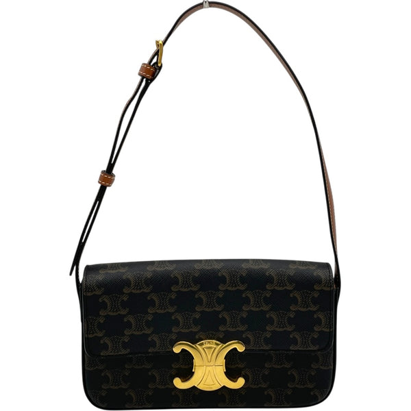 【CELINE】シリンダーバッグ トリオンフキャンバス タン ショルダーバッグ セリーヌ CELINE ショルダーバッグクロード 194142 タン トリオンフ