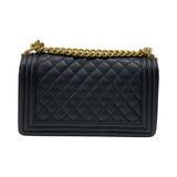 シャネル CHANEL ボーイシャネル25 A67086 ブラック ゴールド金具 キャビアスキン レディース ショルダーバッグ