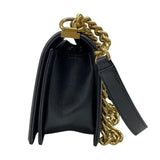 シャネル CHANEL ボーイシャネル25 A67086 ブラック ゴールド金具 キャビアスキン レディース ショルダーバッグ