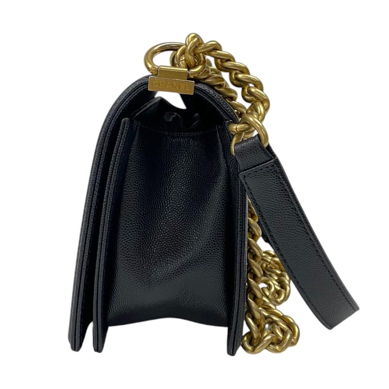シャネル CHANEL ボーイシャネル25 A67086 ブラック ゴールド金具 キャビアスキン レディース ショルダーバッグ シャネル CHANEL ボーイシャネル25 A67086 ブラック ゴールド金具