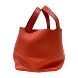 エルメス HERMES ピコタンロックMM □R刻 ルージュピヴォワンヌ シルバー金具 トリヨンクレマンス レディース ハンドバッグ