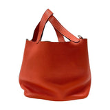 エルメス HERMES ピコタンロックMM □R刻 ルージュピヴォワンヌ シルバー金具 トリヨンクレマンス レディース ハンドバッグ