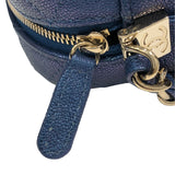 シャネル CHANEL マトラッセカメラケース A91796 メタリックブルー キャビア レディース ショルダーバッグ